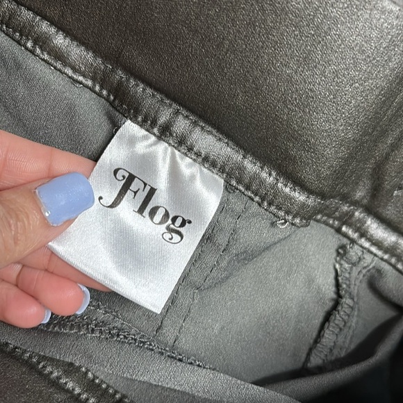 Bevy Flog Stylish Black Faux Leather Joggers size 25 - Picture 5 of 15